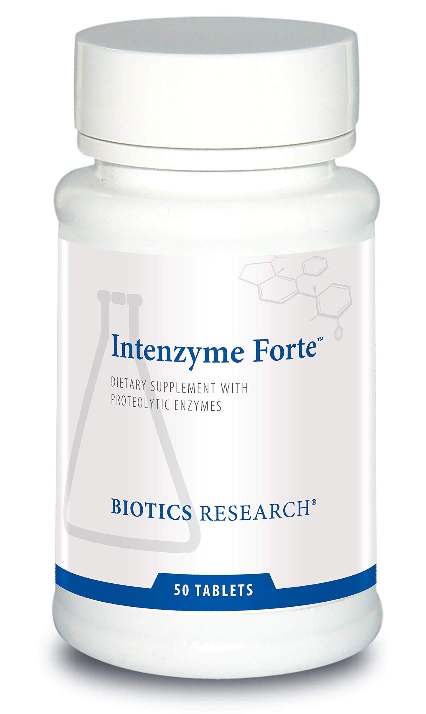 Biotics Research Intenzyme Forte™ Proteolytic Pancreatic Enzymes – Protein Digestion Support | Immune & Circulatory Health | 50 Tablets