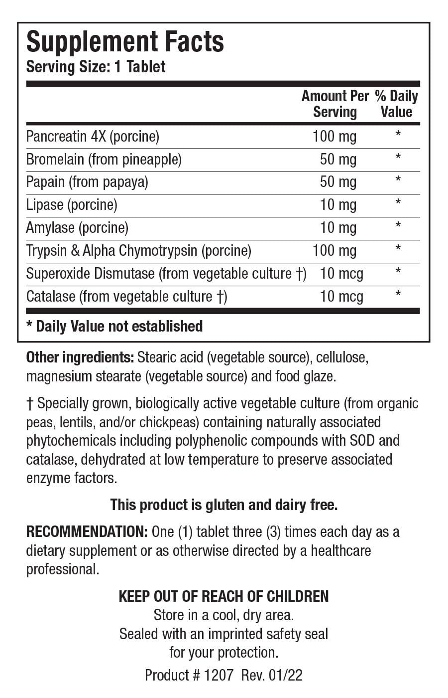 Biotics Research Intenzyme Forte™ Proteolytic Pancreatic Enzymes – Protein Digestion Support | Immune & Circulatory Health | 50 Tablets