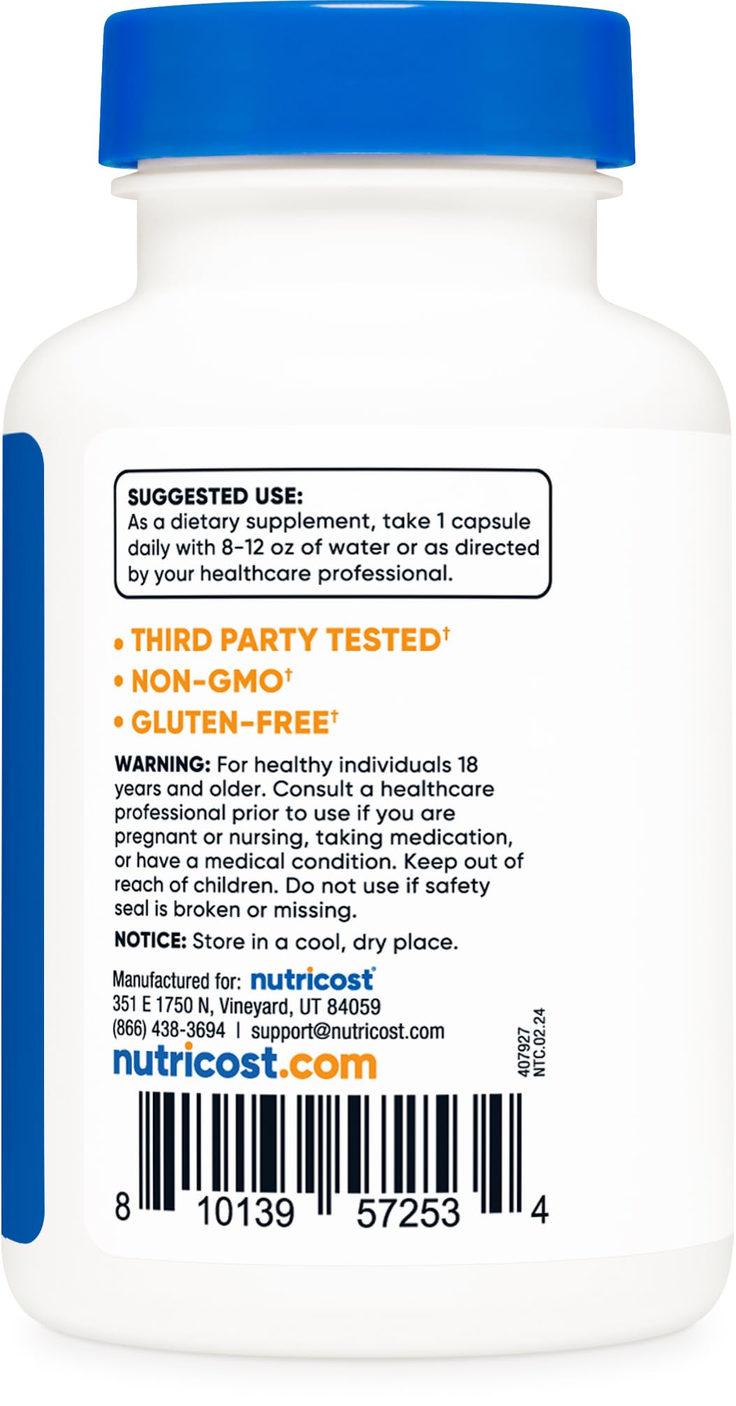 Nutricost Biotin (Vitamin B7) 10,000mcg (10mg), 120 Capsules - Vegan, Gluten Free, Non-GMO