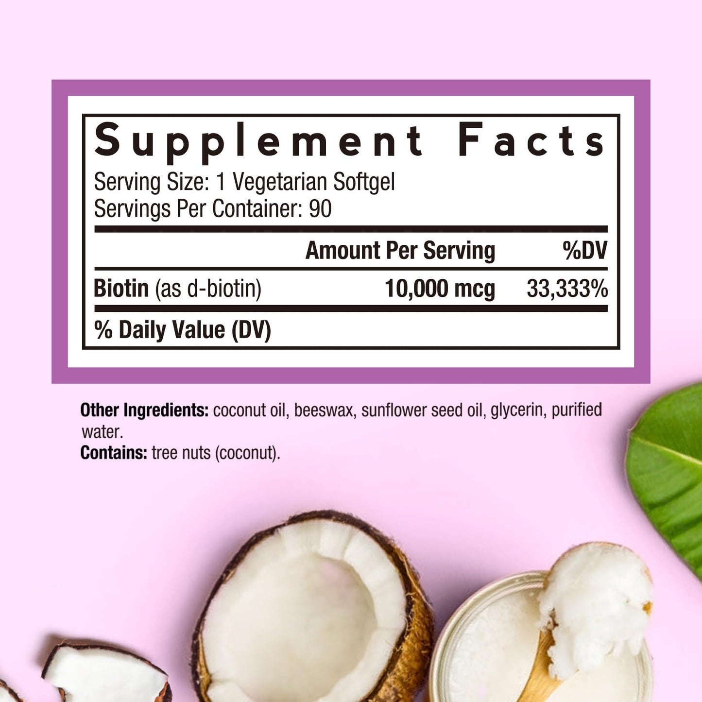 Doctor's Recipes Biotin 10,000 mcg – Hair, Skin & Nails | Vegetarian, Non-GMO