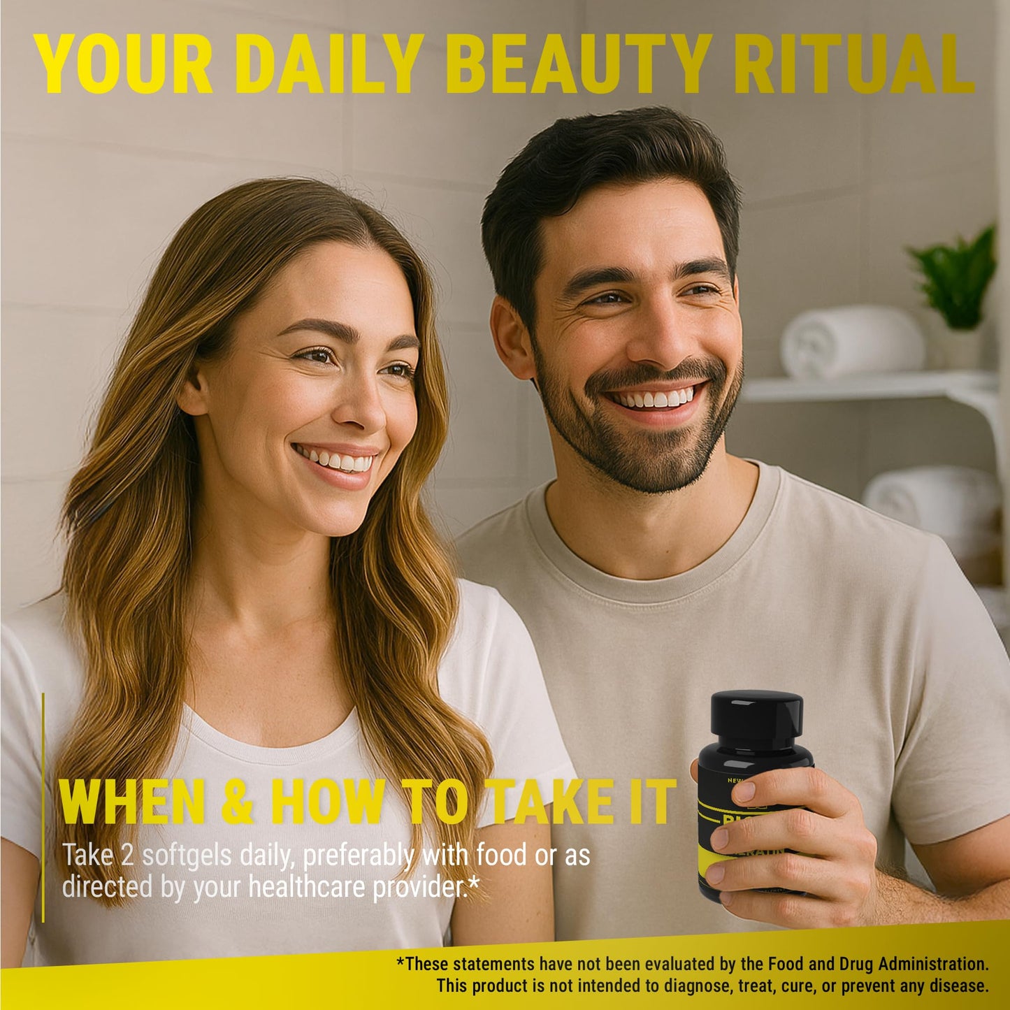 Biotin 10000mcg with Collagen, Keratin & Pumpkin Seed Oil – Hair, Skin & Nails Support | For Women & Men