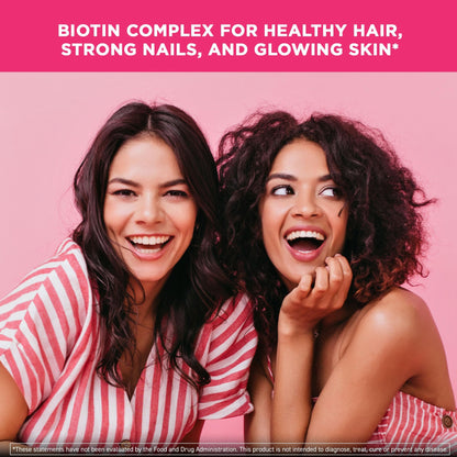 Vital Vitamins Biotin Complex Pills – Hyaluronic Acid, MSM, Collagen & Vitamin C | Hair, Skin & Nails Supplement (60 Capsules)