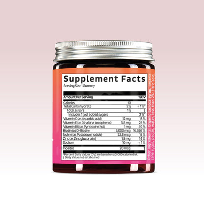 Biotin Gummies for Hair, Skin & Nails – 5,000 mcg High-Potency Vegan Vitamins (60 Gummies)