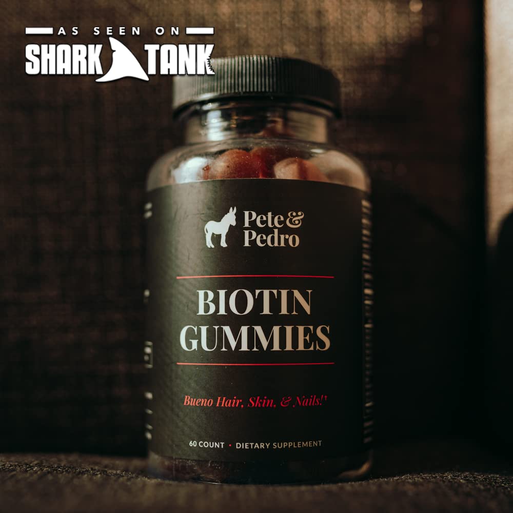 Pete & Pedro Biotin Gummies 5000 mcg - Hair, Skin & Nails (60 Count)
