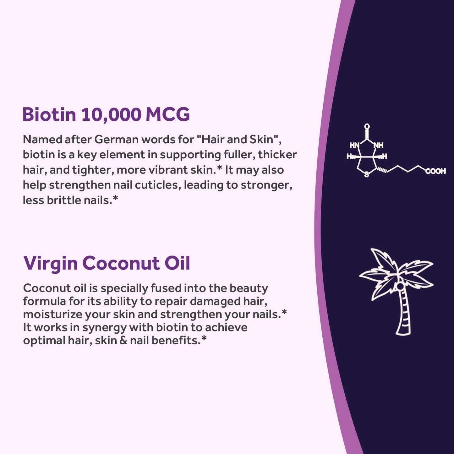 Doctor's Recipes Biotin 10,000 mcg – Hair, Skin & Nails | Vegetarian, Non-GMO