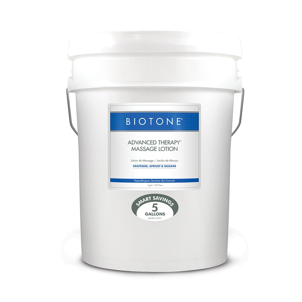 Biotone Advanced Therapy Lotion 5 Gallon – Hypoallergenic Massage Lotion