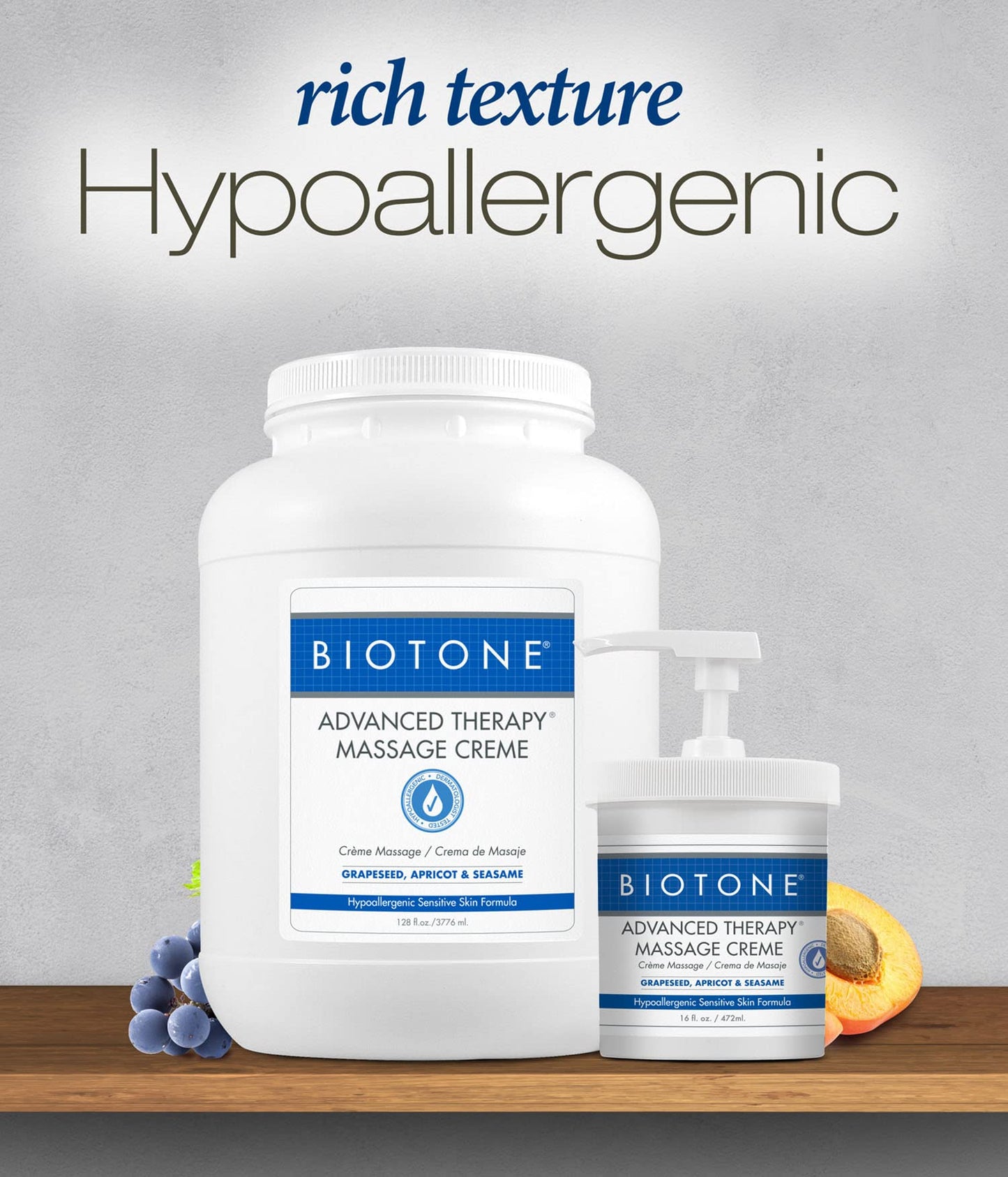 BIOTONE Advanced Therapy Massage Creme – Hypoallergenic & Fragrance-Free