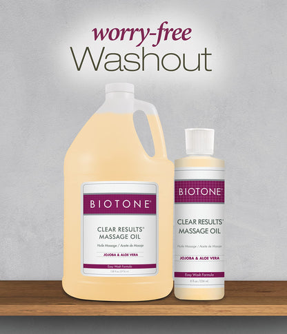 Biotone Clear Results Massage Oil, 8 Ounce - Premium Massage Oil