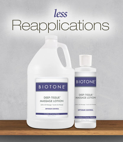 BIOTONE Deep Tissue Massage Lotion - Rich Texture & Lasting Glide (Unscented)