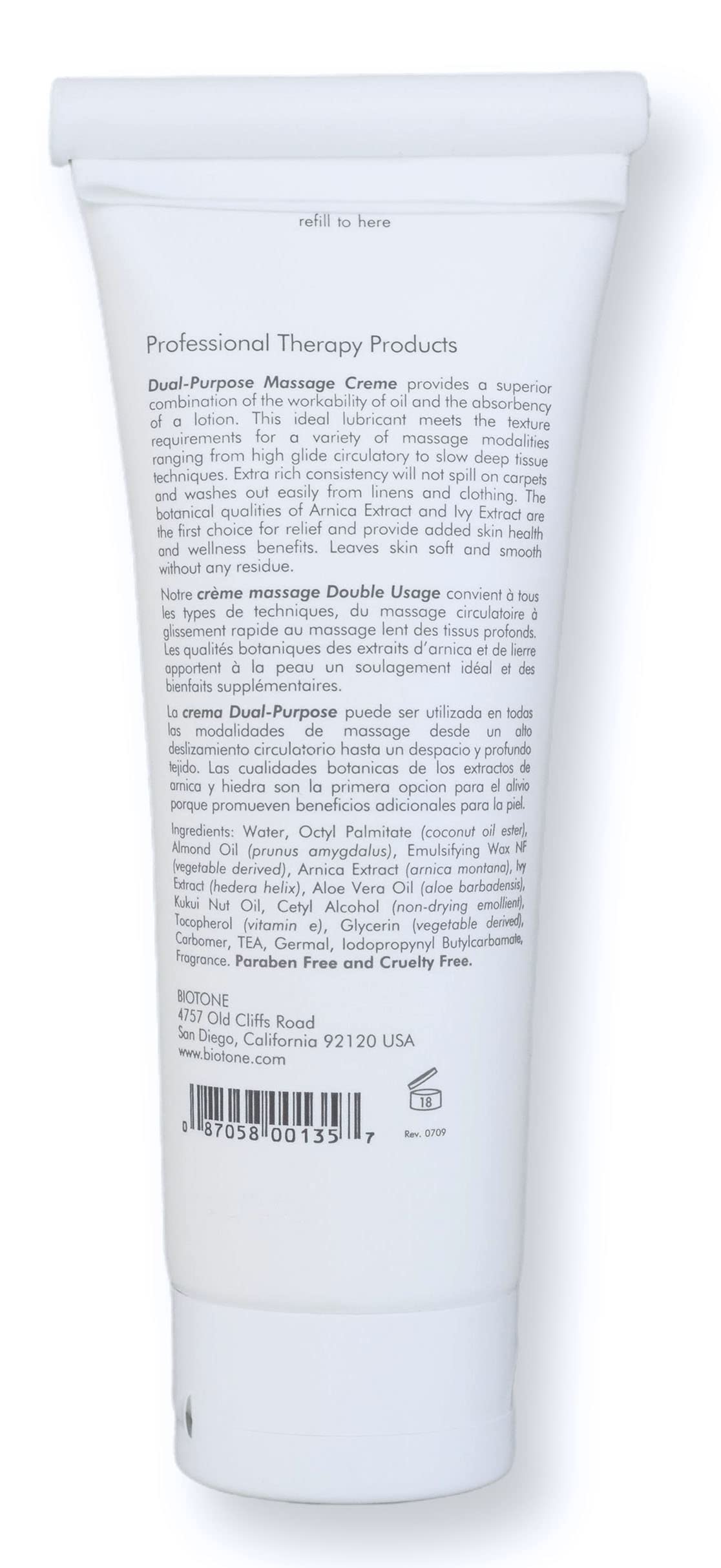 BIOTONE Dual-Purpose Massage Crème with Arnica & Ivy Extracts
