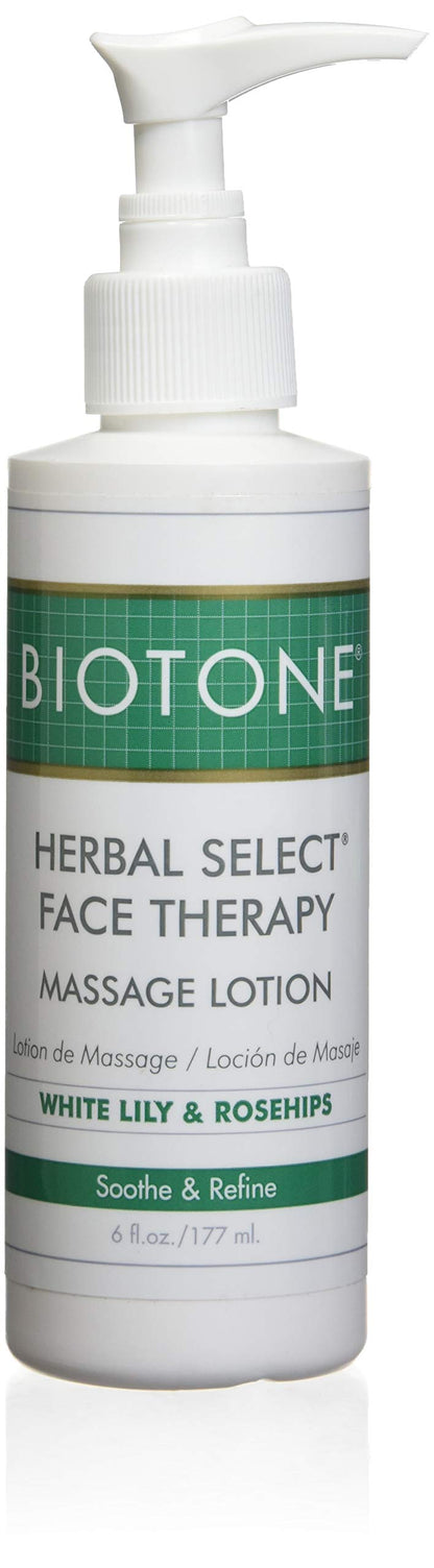 Biotone Herbal Select Face Therapy Lotion – 6 oz | Facial Massage Lotion for Face, Eye & Neck