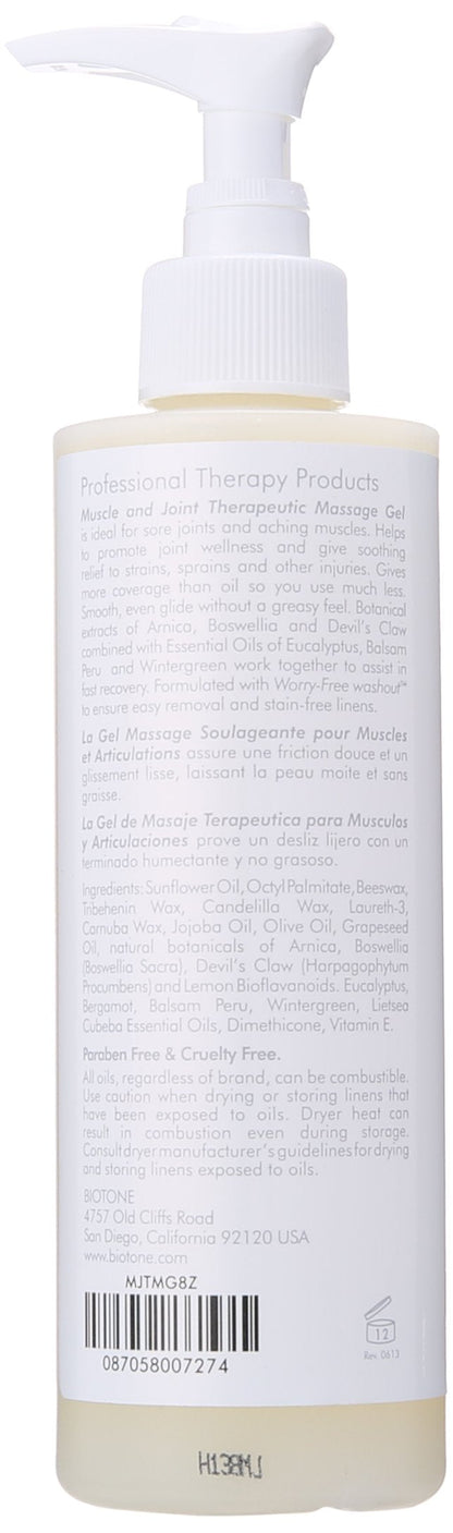 Biotone Muscle and Joint Therapeutic Massage Gel, 8.0 Fluid Ounce