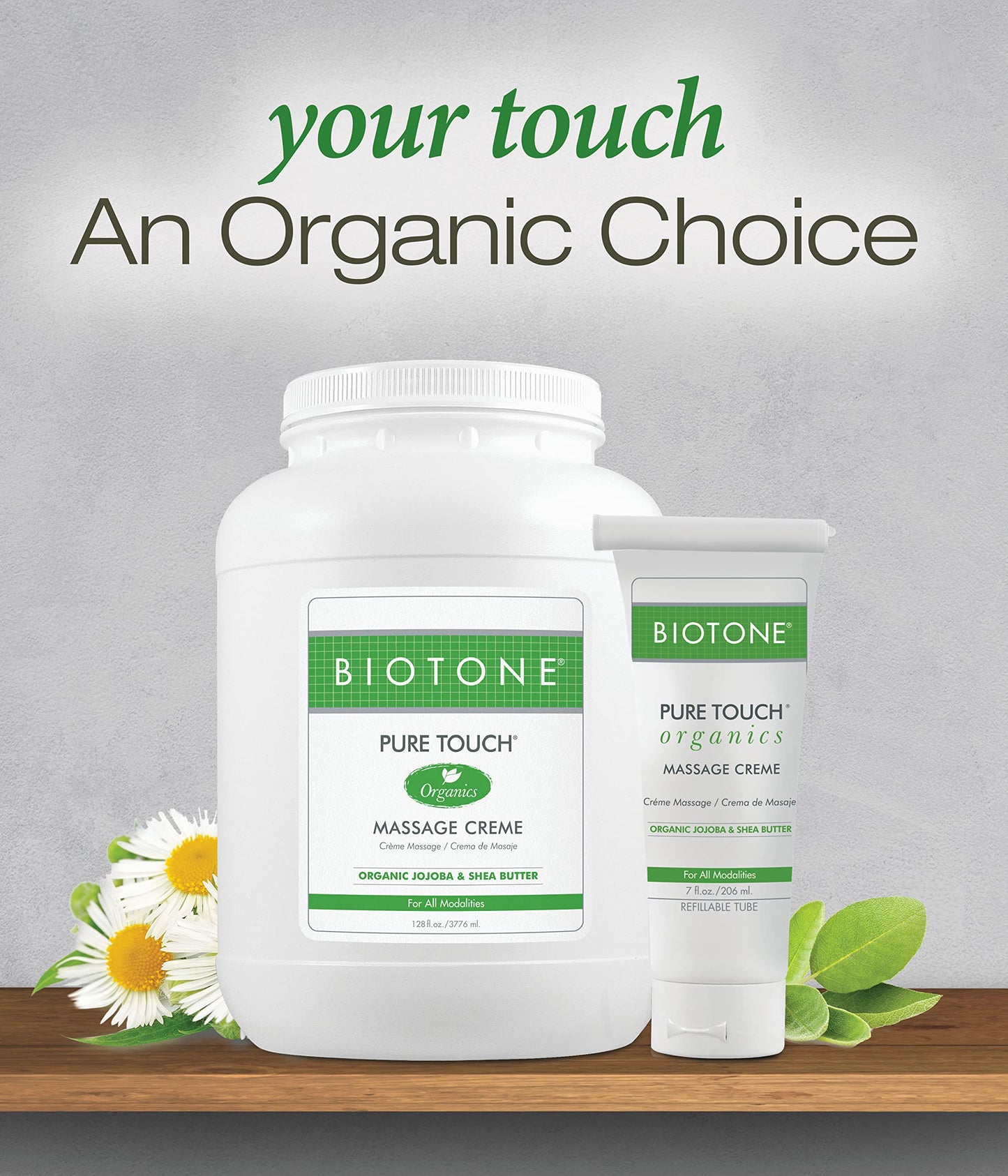 BIOTONE Pure Touch Organics Massage Creme - True Organic Massage