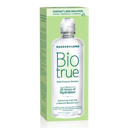 Biotrue 10 oz + 2 oz Travel Bottle Bundle with Sight Savers Case (4 Ct)