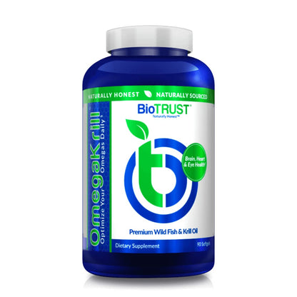 BioTrust OmegaKrill EPA & DHA Omega-3 - Joint, Heart, Brain, Eye & Skin Support (30 Servings)