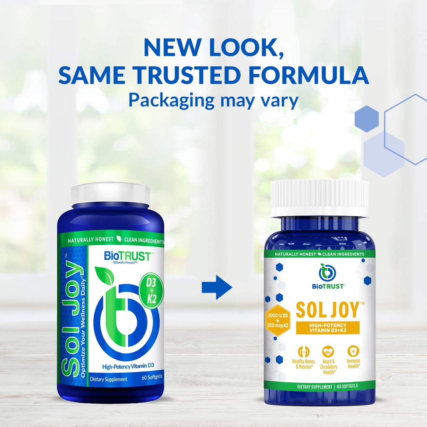 BioTrust Sol Joy: High-Potency Vitamin D3 K2 (50 mcg) Softgels