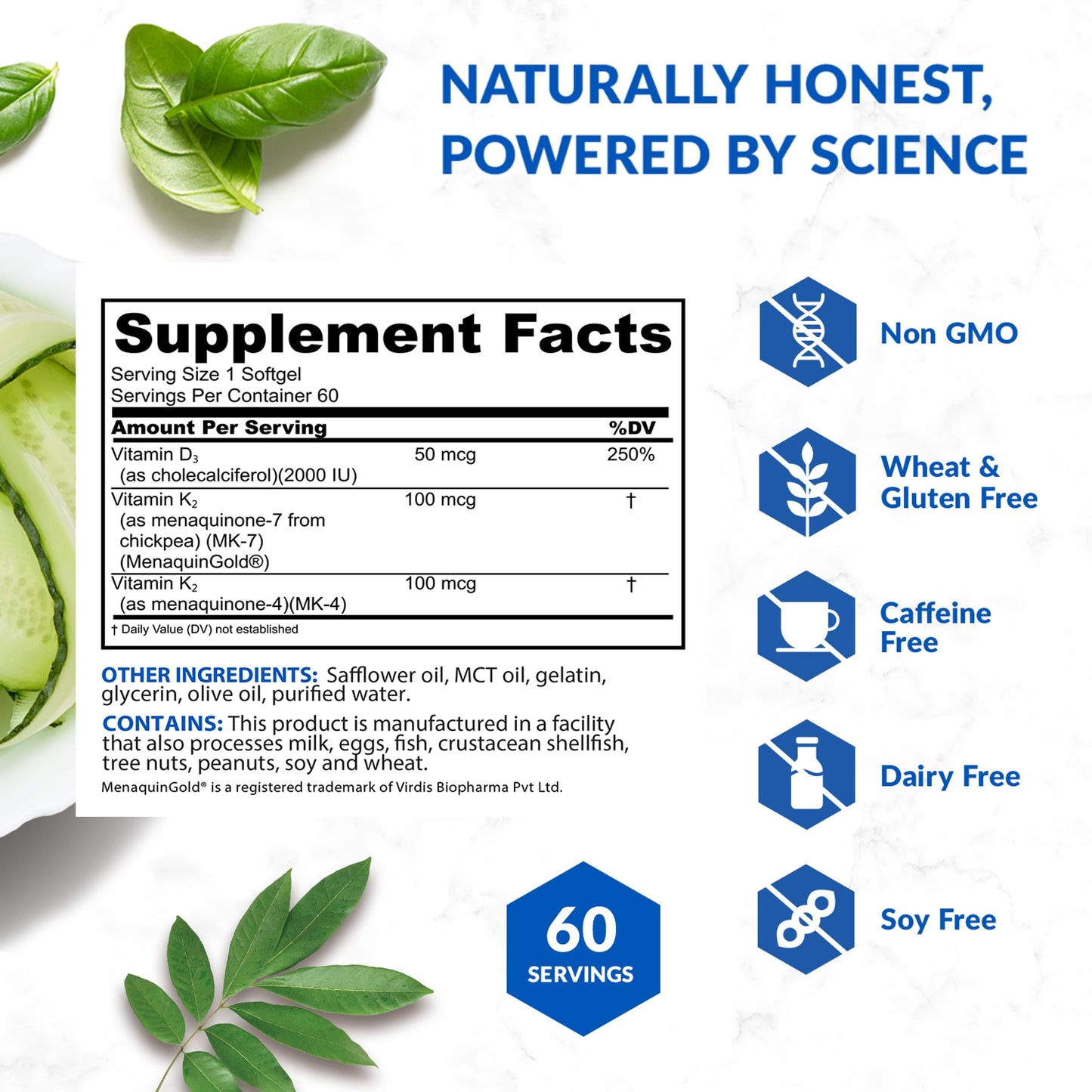BioTrust Sol Joy: High-Potency Vitamin D3 K2 (50 mcg) Softgels