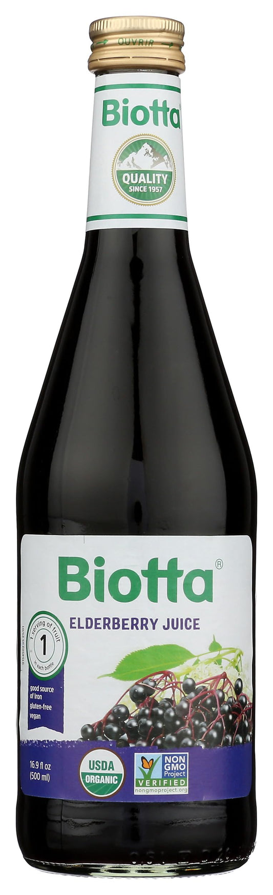 Biotta Naturals Elderberry Juice, 16.9 oz – Immune Support BritishVita | Premium UK Vitamins & Wellness Supplements