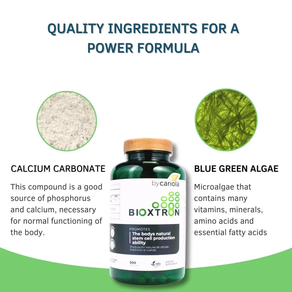 Bioxtron AFA Stem Cell Supplement - Stem Cell Renewal, Joint & Immune Support - 300 Capsules BritishVita | Premium UK Vitamins & Wellness Supplements