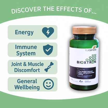 Bioxtron Natural Stem Cell Supplement Chewables – Spirulina, Chlorella, AFA | Energy, Immune & Joint Support | 60 Tablets (30 Servings)
