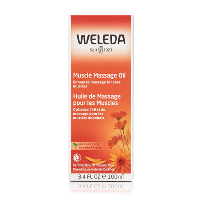 Weleda Arnica Muscle Massage Oil – 3.4 oz | Plant-Rich Oil Blend with Birch, Sunflower & Olive Oils