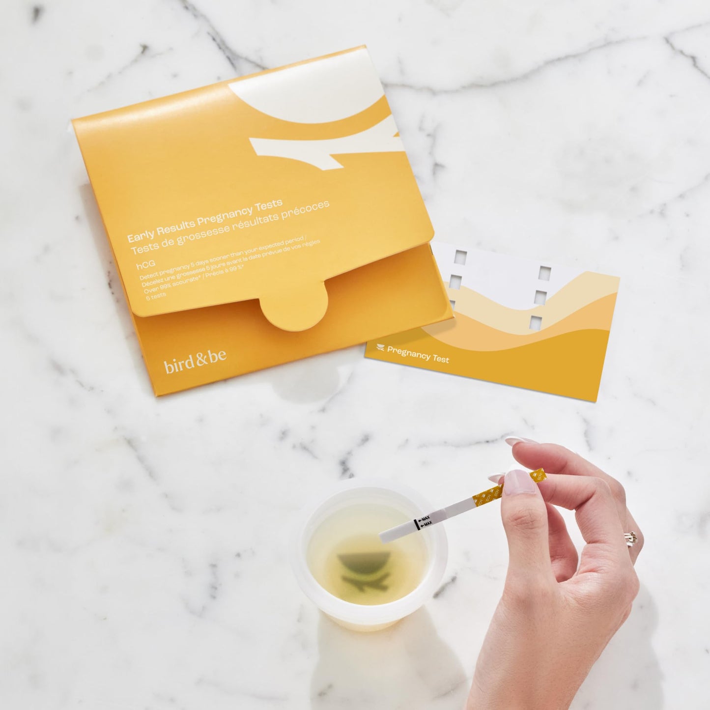 Bird&Be Pregnancy Test Strips – Early Detection (5-Strip Kit, FSA Eligible)
