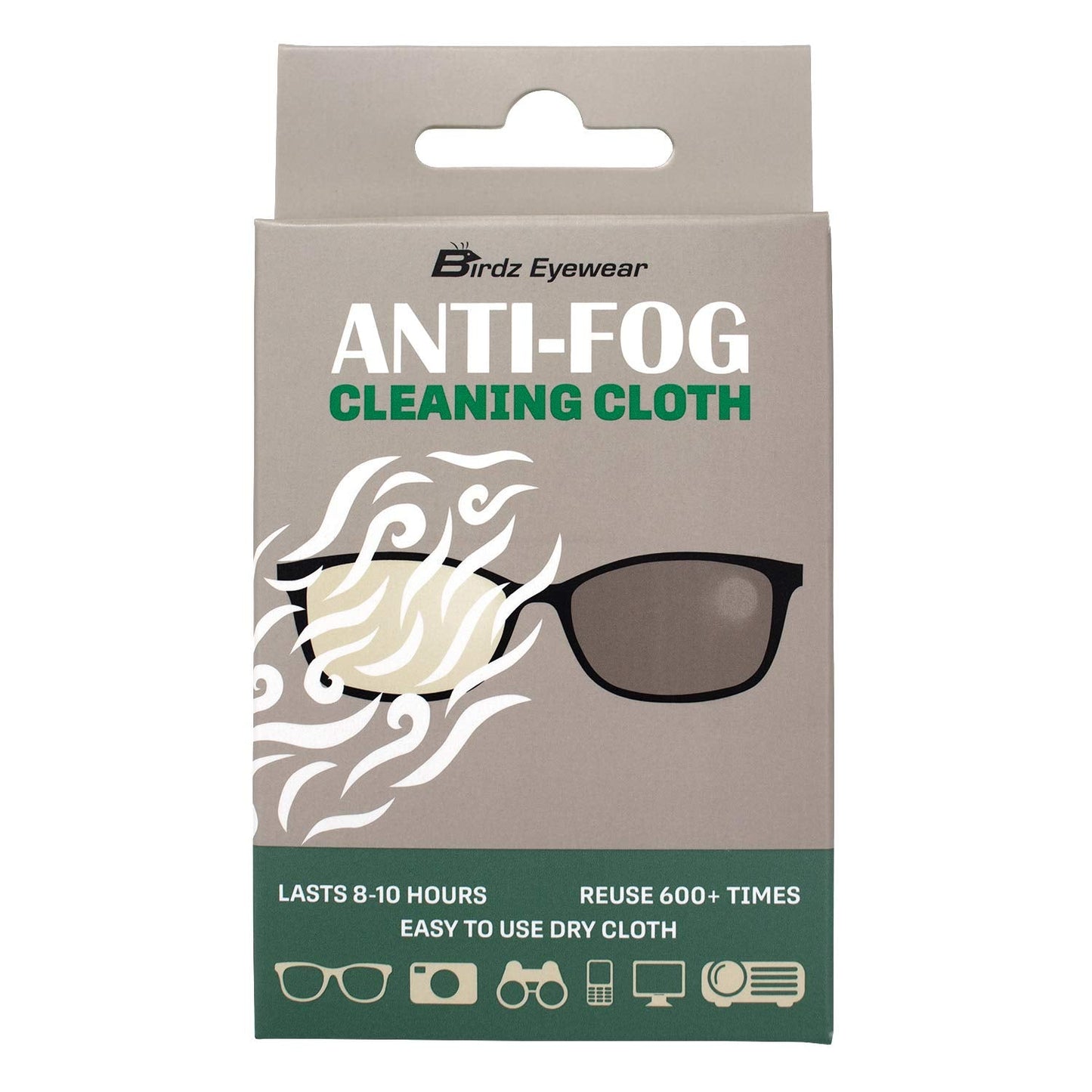 Birdz Anti-Fog Cloth - Reusable, Fog-Free Glasses & Goggles