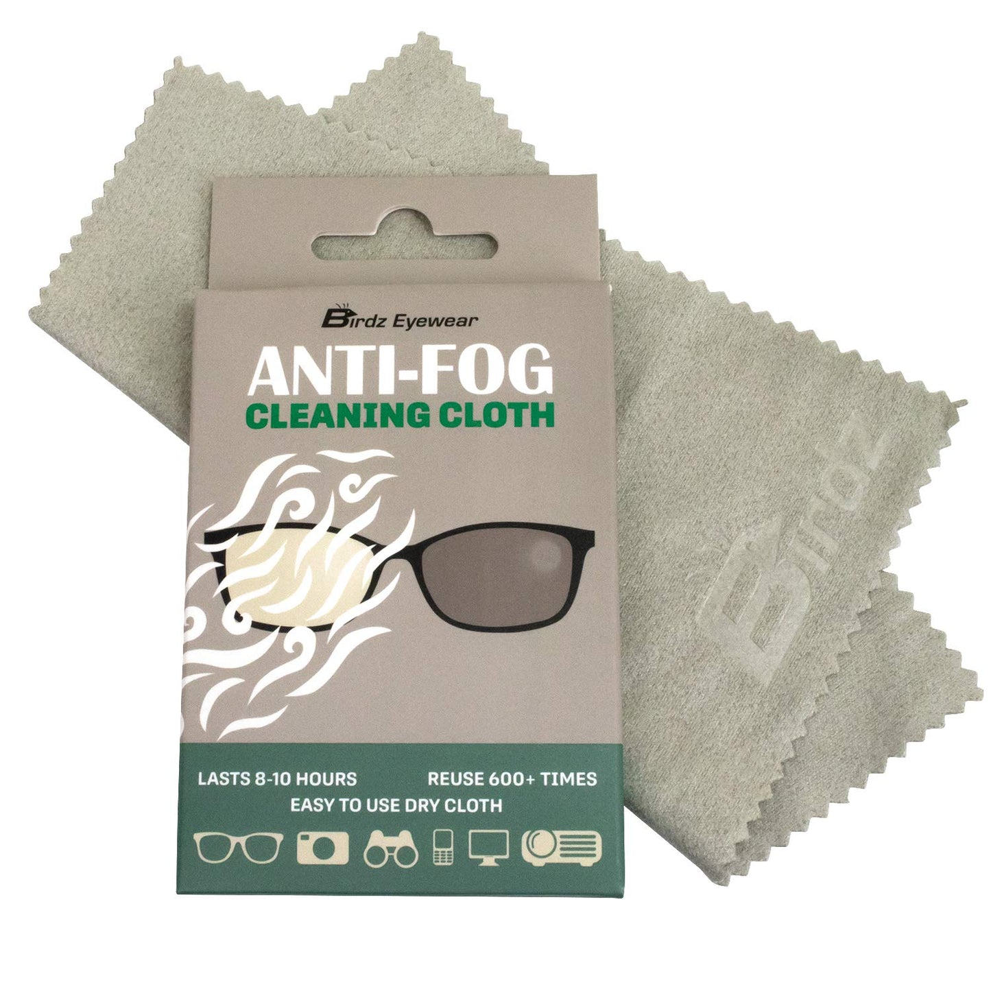 Birdz Anti-Fog Cloth - Reusable, Fog-Free Glasses & Goggles