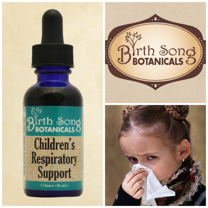 Birth Song Botanicals Children's Respiratory Support Tincture with Elderberry | Immune Support for Kids 1oz