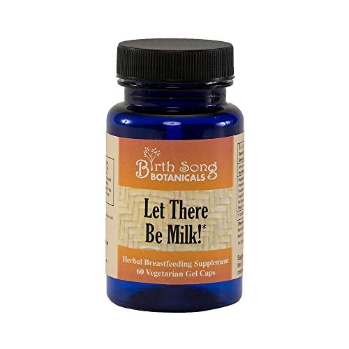 Birth Song Botanicals Let There Be Milk! Lactation Supplement for Breast Milk Supply – Fenugreek, Goat's Rue, Blessed Thistle | 60 Count