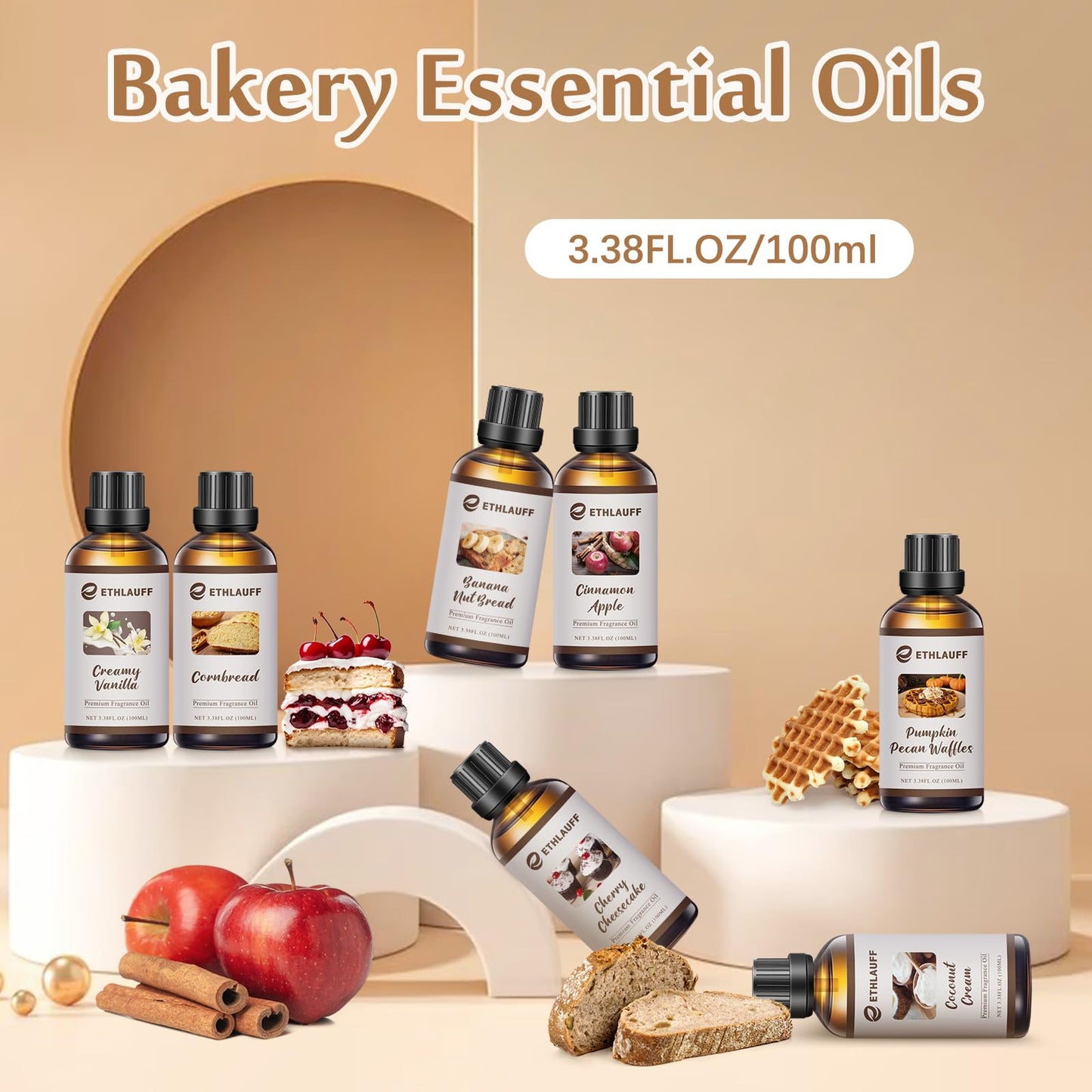 Birthday Cake Essential Oil – Cherry Cheesecake Fragrance Oil 100ml | Diffusers, Candles, Soap, Bath Bombs | 3.38 FL OZ