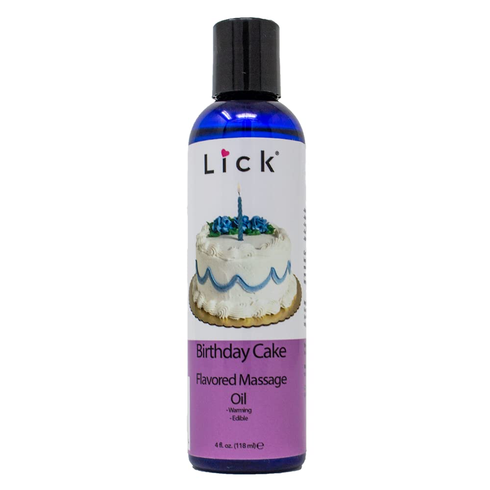 Birthday Cake Flavored Massage Oil – 4 oz | Aromatherapy Vitamin E Skin Moisturizing Oil