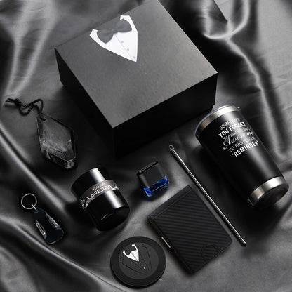Birthday Gifts for Men Who Have Everything | 8-Piece Premium Gift Basket for Him