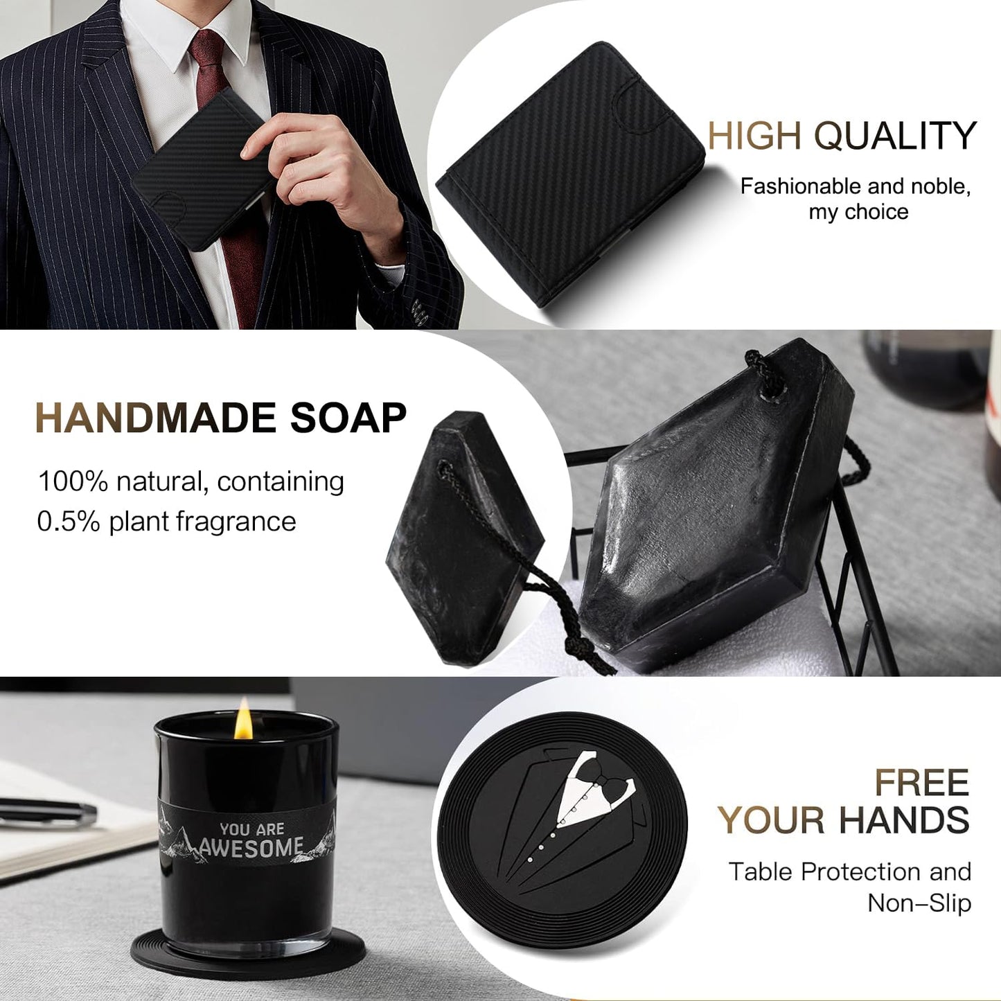Birthday Gifts for Men Who Have Everything | 8-Piece Premium Gift Basket for Him