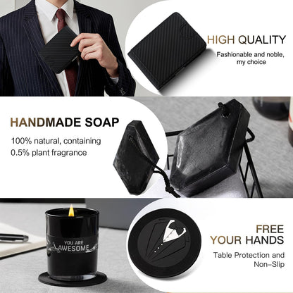 Birthday Gifts for Men Who Have Everything | 8-Piece Premium Gift Basket for Him