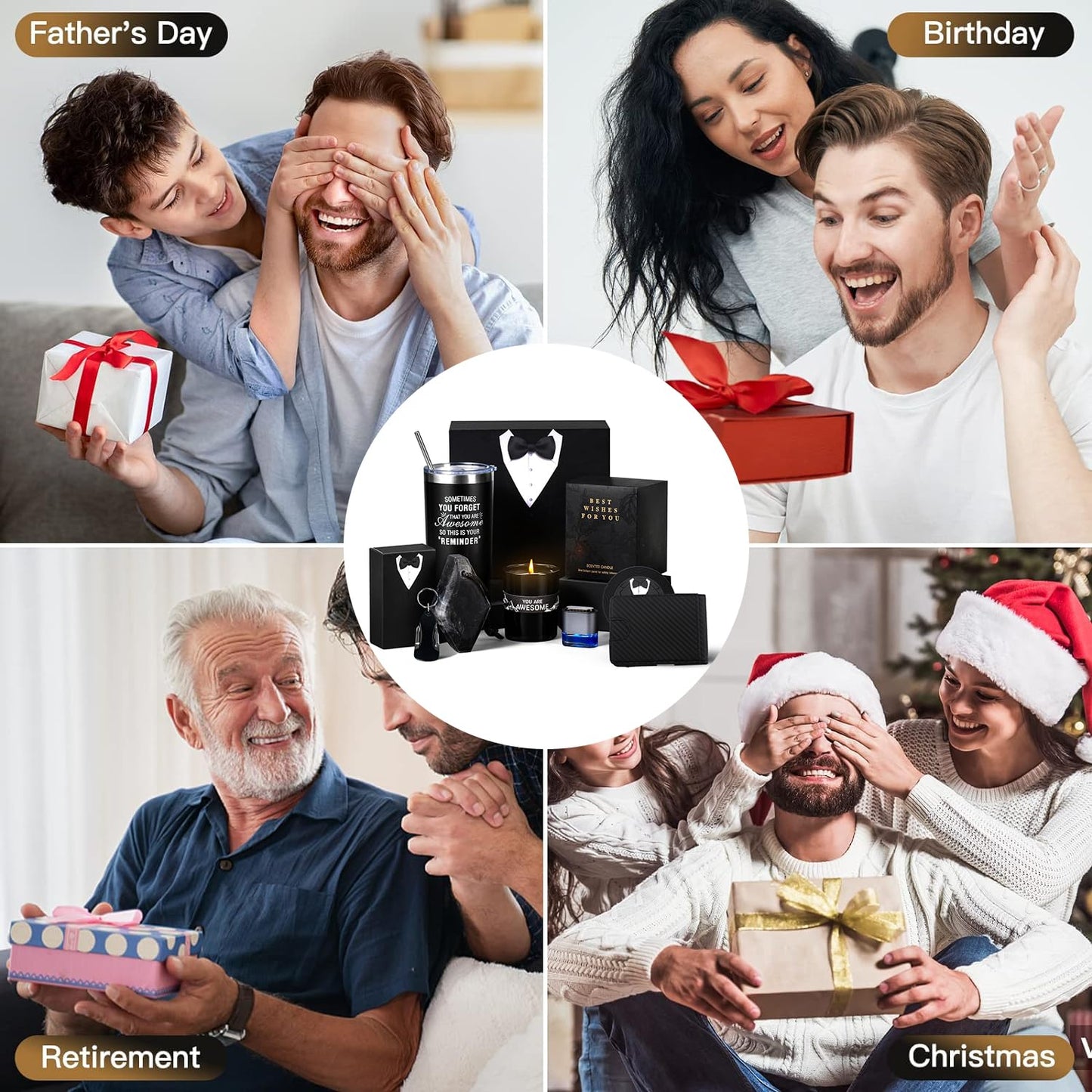 Birthday Gifts for Men Who Have Everything | 8-Piece Premium Gift Basket for Him