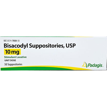 Bisacodyl Suppositories 10 mg – 50 Count | Occasional Constipation Relief