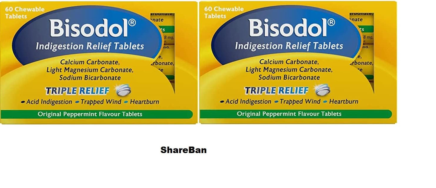 Bisodol Indigestion Relief Tablets X 100 – Rapid Triple Action