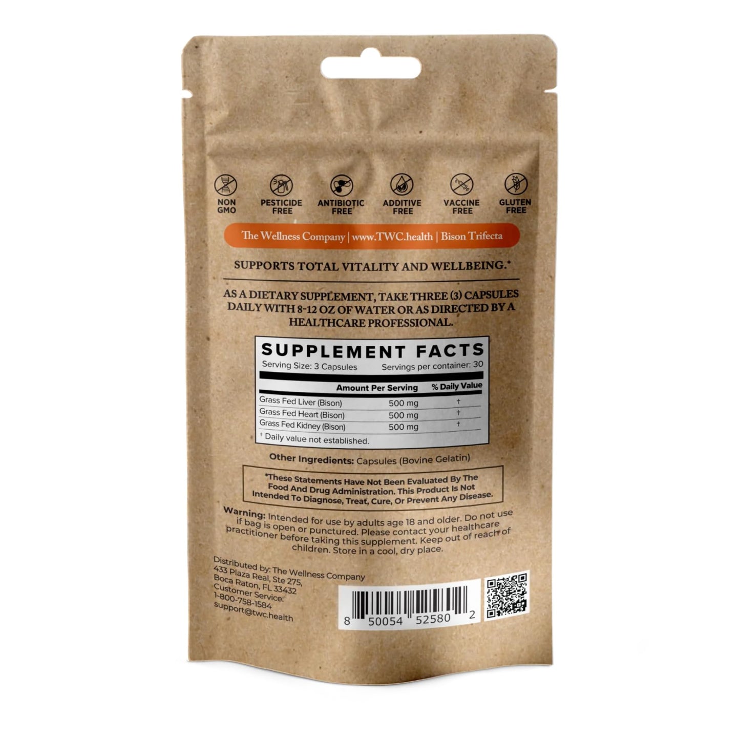 Bison Trifecta - Super-Bioavailable Multivitamin + Heme Iron (Grass-Fed, 90ct)