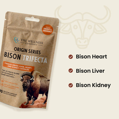 Bison Trifecta - Super-Bioavailable Multivitamin + Heme Iron (Grass-Fed, 90ct)