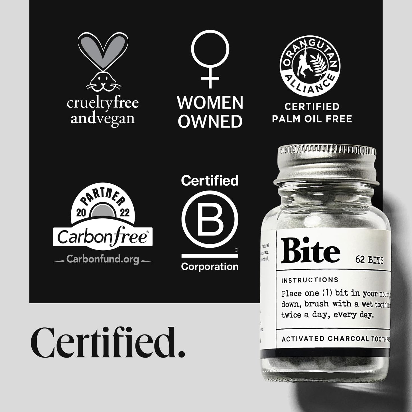 Bite Whitening Toothpaste Tablets – Nano Hydroxyapatite & Xylitol