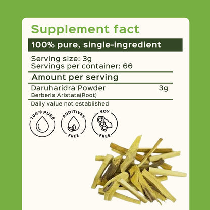 bixa BOTANICAL Berberry Root Powder | Berberis Aristata (Daruharidra) – Ayurvedic Herbal Supplement