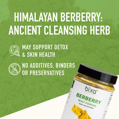 bixa BOTANICAL Berberry Root Powder | Berberis Aristata (Daruharidra) – Ayurvedic Herbal Supplement