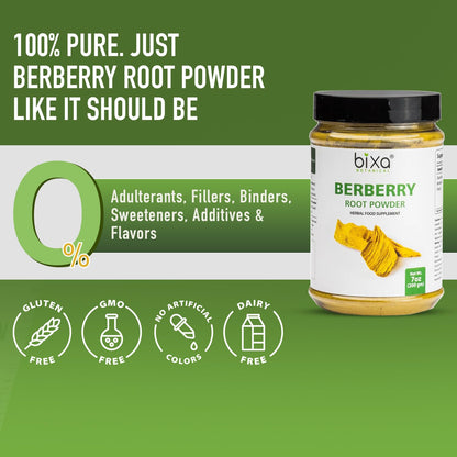 bixa BOTANICAL Berberry Root Powder | Berberis Aristata (Daruharidra) – Ayurvedic Herbal Supplement
