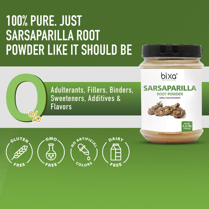 bixa BOTANICAL Sarsaparilla Root Powder (Hemidesmus indicus) – 100g | Blood Purifier & Cooling Agent