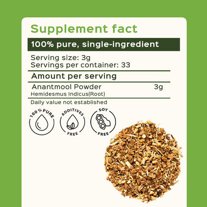 bixa BOTANICAL Sarsaparilla Root Powder (Hemidesmus indicus) – 100g | Blood Purifier & Cooling Agent