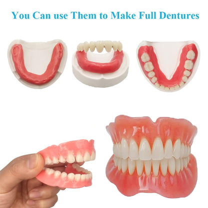 BJDTY DIY Denture Kit – Partial & Full Dentures Practice Set with Tool Kit