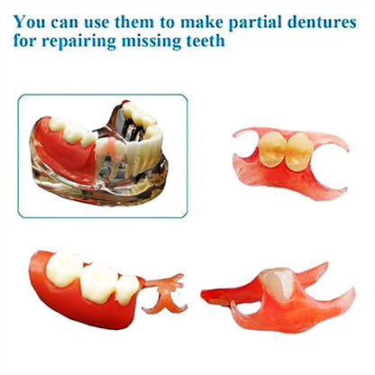 BJDTY DIY Denture Kit – Partial & Full Dentures with Tool Kit & Temporary Teeth