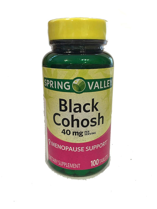 Black Cohosh Extract - 100 Tablets | Menopause Support | Spring Valley BritishVita | Premium UK Vitamins & Wellness Supplements