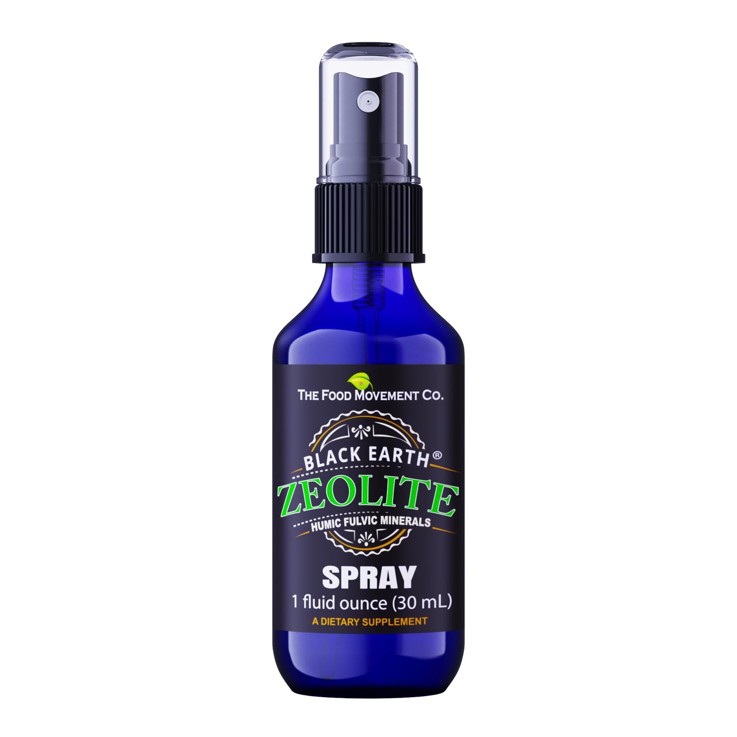 Black Earth Zeolite 1oz Pump Spray – Gut Health & Immune Support
